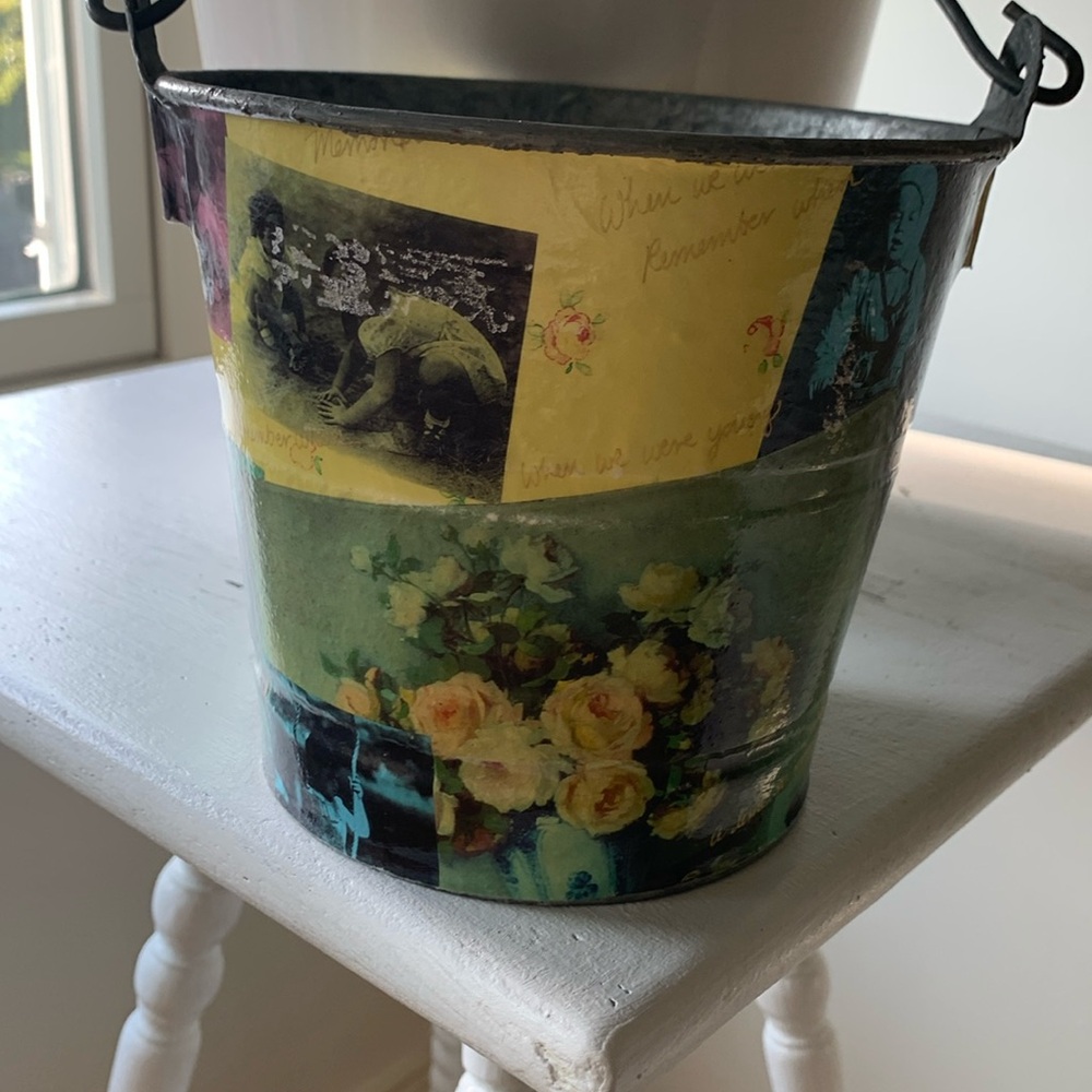 The MacBeth Collection decoupage small bucket